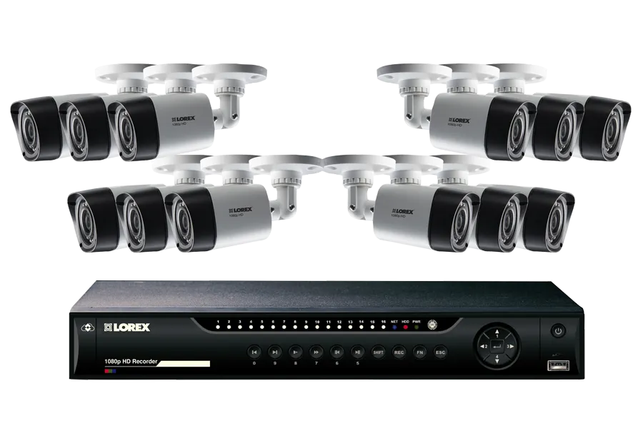 16 Channel Series Security DVR system with 1080p HD Cameras