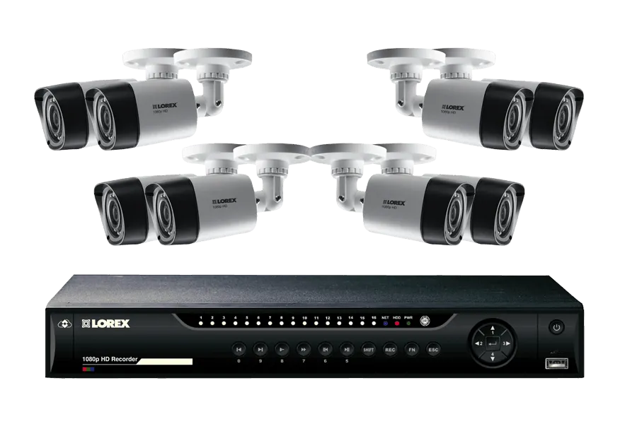 16 Channel Series Security DVR system with 8 HD 1080p Cameras