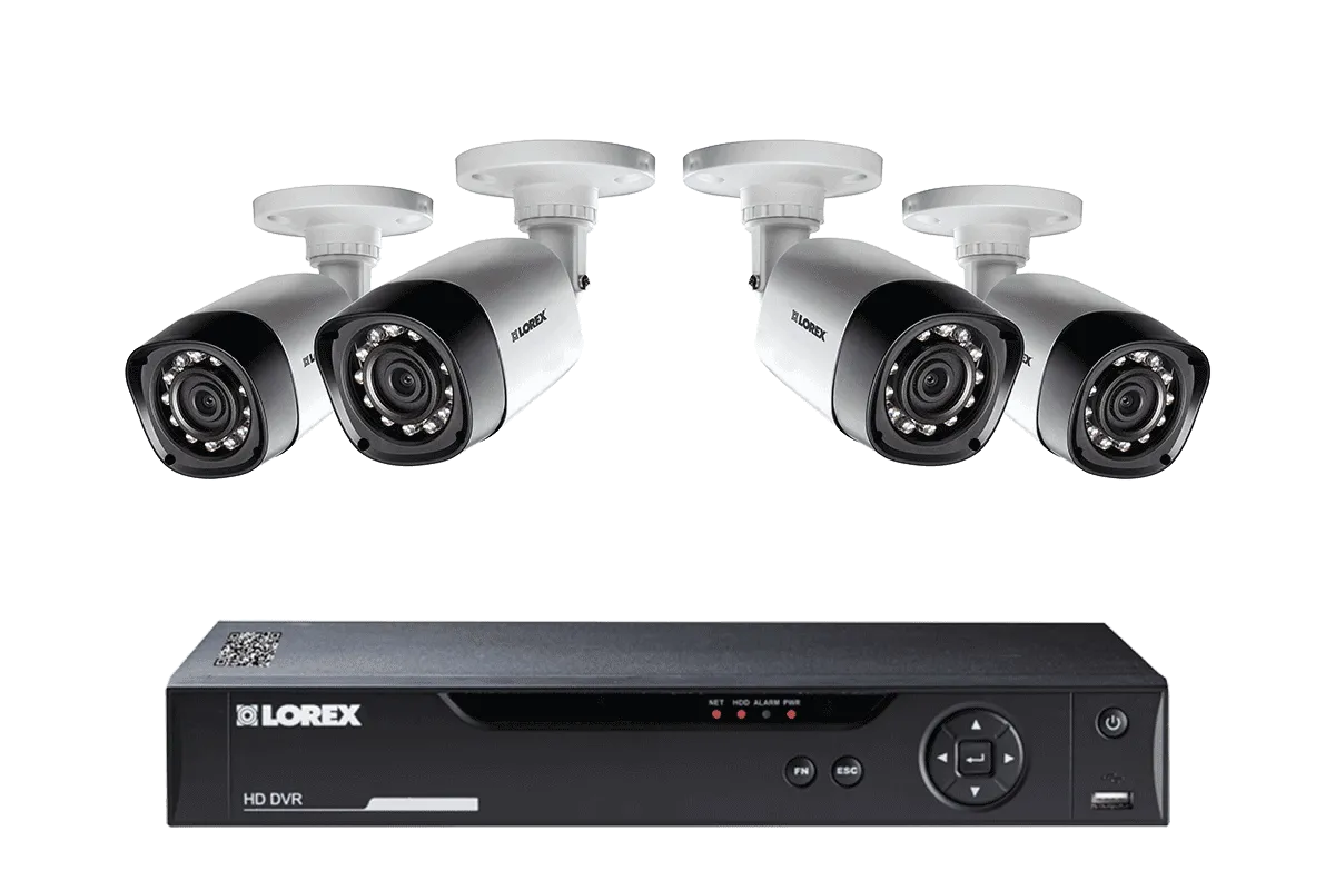 4 camera wired 720p security system with DVR