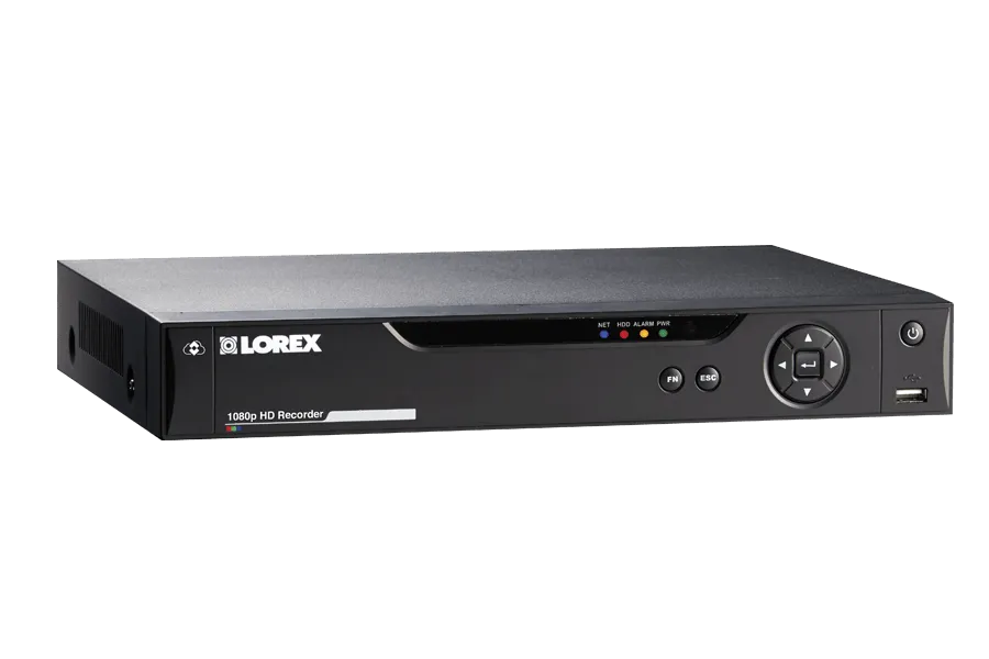 4 Channel Security HD DVR System with 1080p Cameras & Lorex Cloud Connectivity