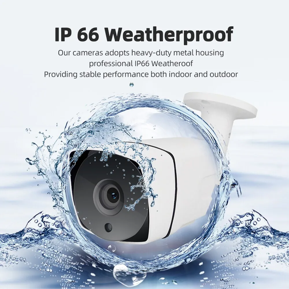 AnjielaSmart HD 1080P 2MP IP Camera with POE Night-vision device Waterproof Video Outdoor HD Surveillance Security Camera