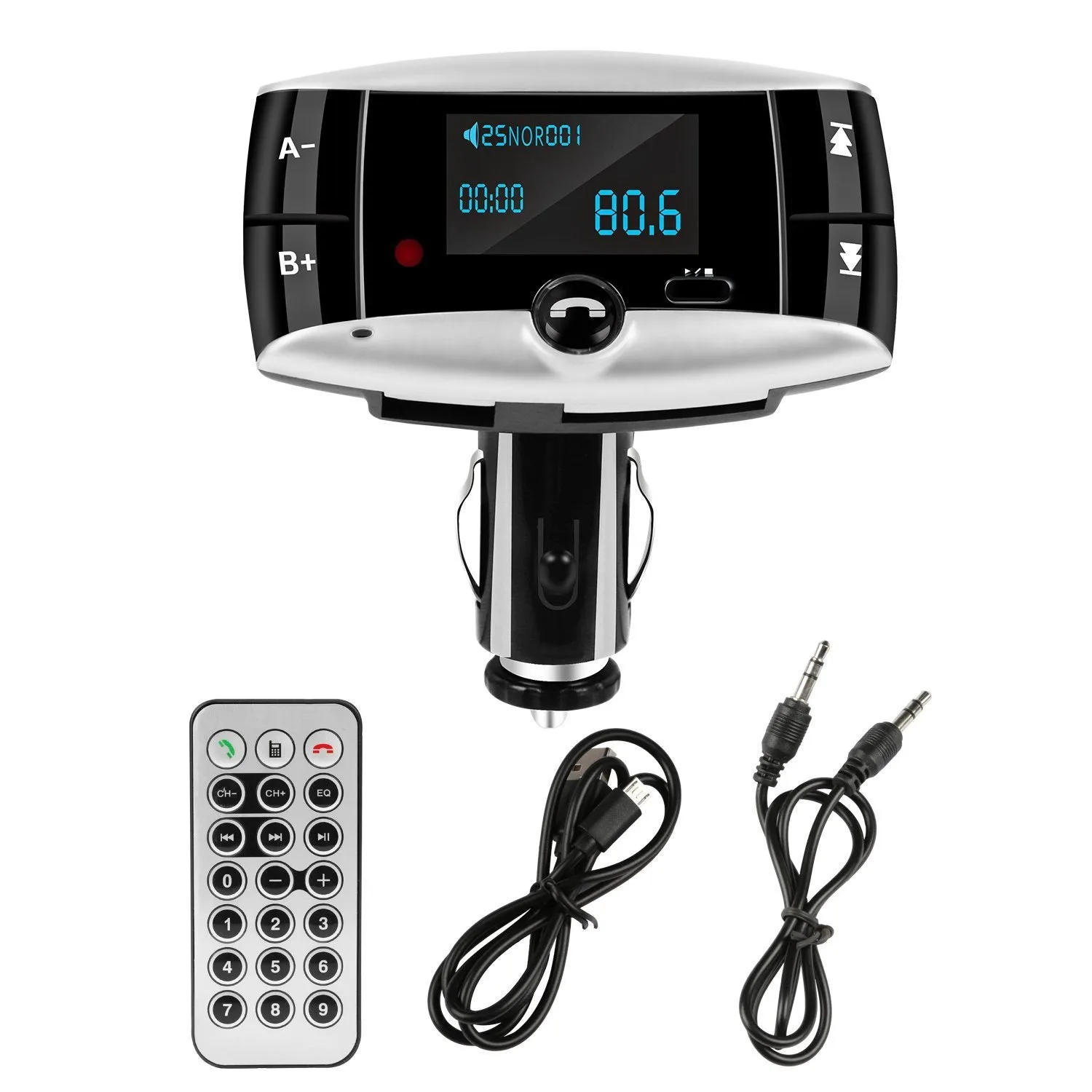 Car Wireless FM Transmitter USB Charger Hands-free Call MP3 Player