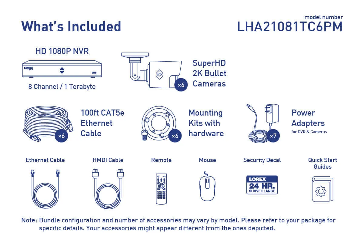 HD Security Camera System with 1080p Bullet Cameras & Lorex Secure Connectivity