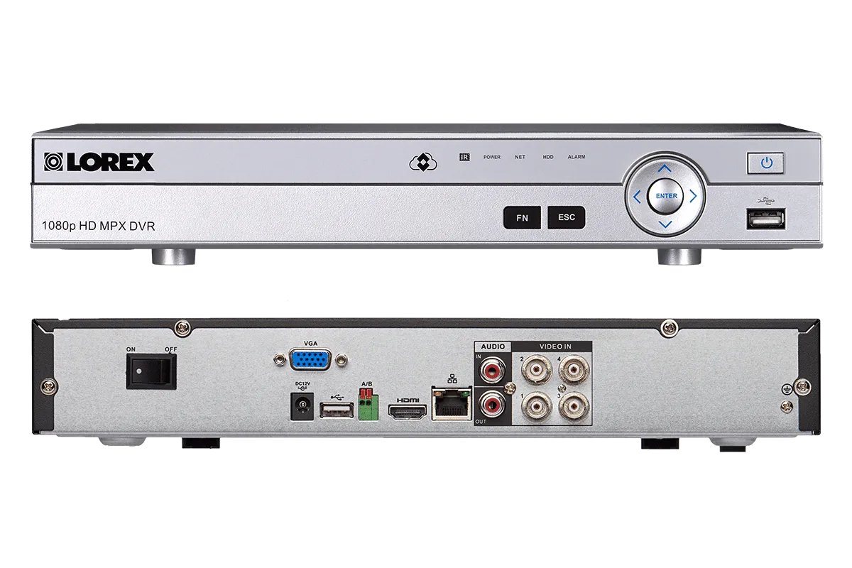 Home Security System with 4-Channel DVR, 4 Ultra-Wide 160