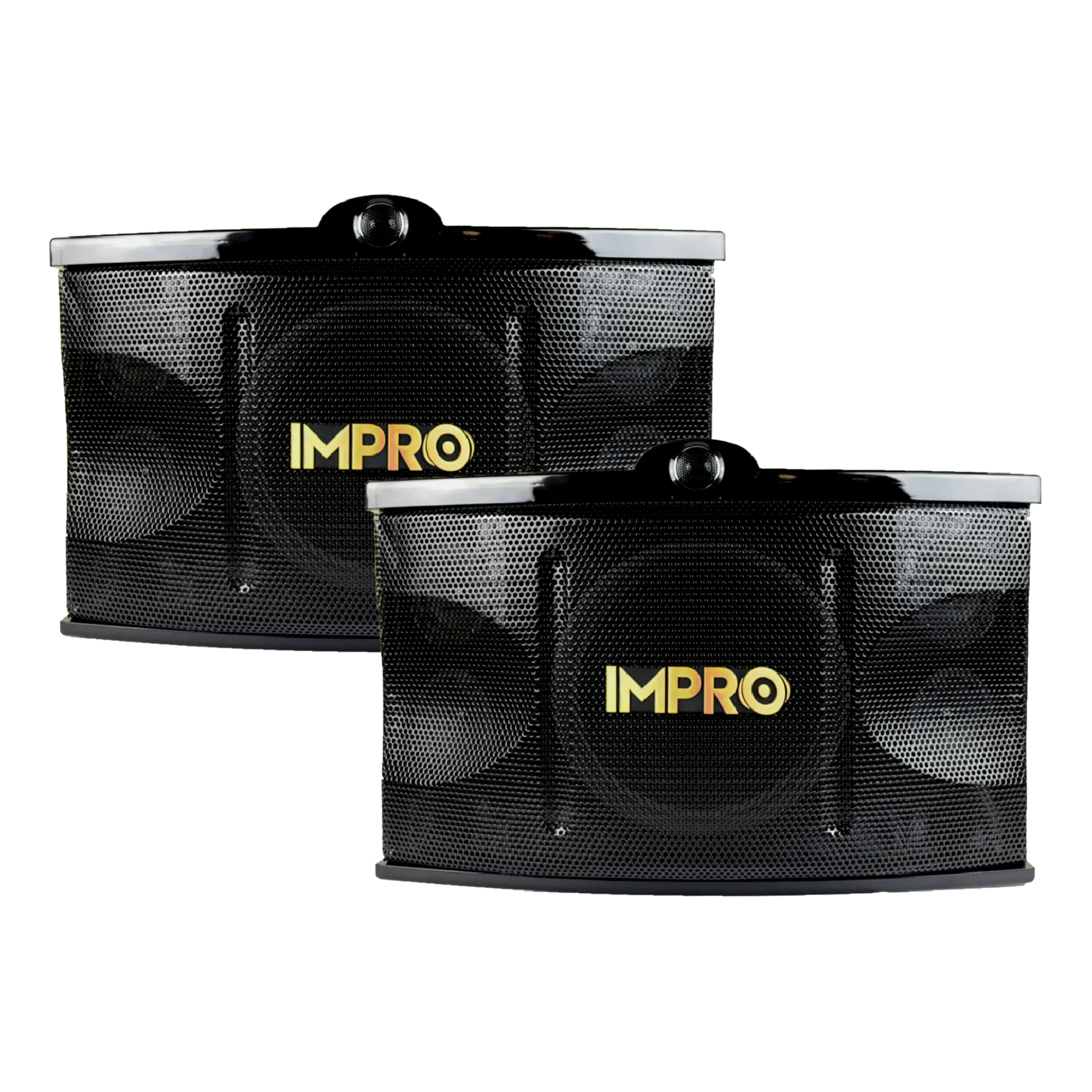 ImPro Epic Party Bundle 1 Plus with Mixing Amplifier, Speakers, Subwoofer, Microphones, and Accessories (6 Items)