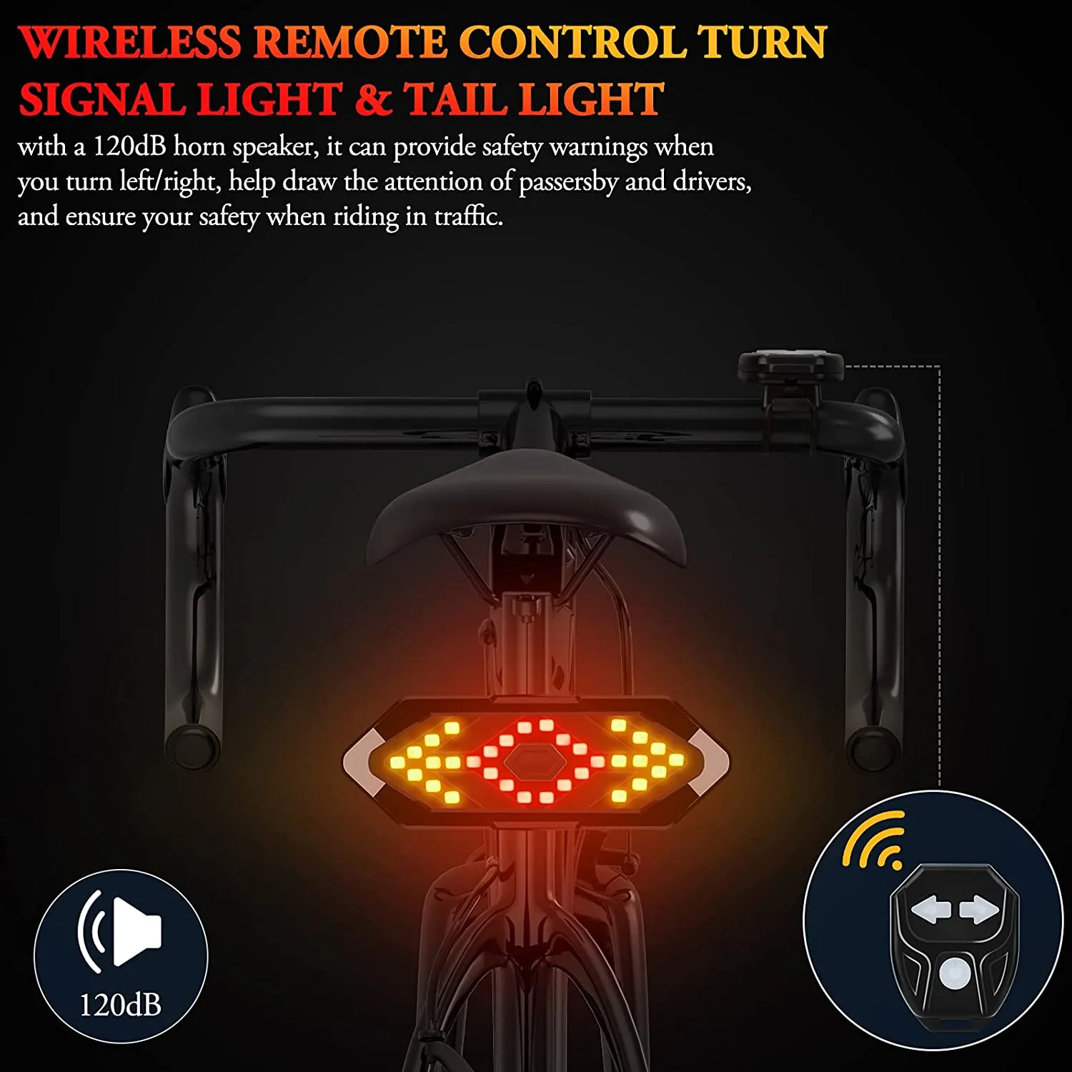 LED Wireless Bike Turn Signal