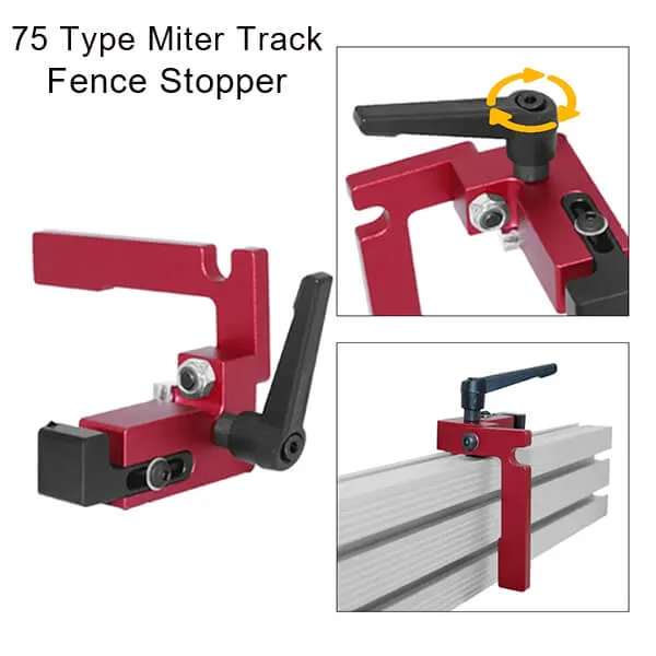 Levoite™ 75 Type T-Slot Miter Track Fence Stop For 75# T-track