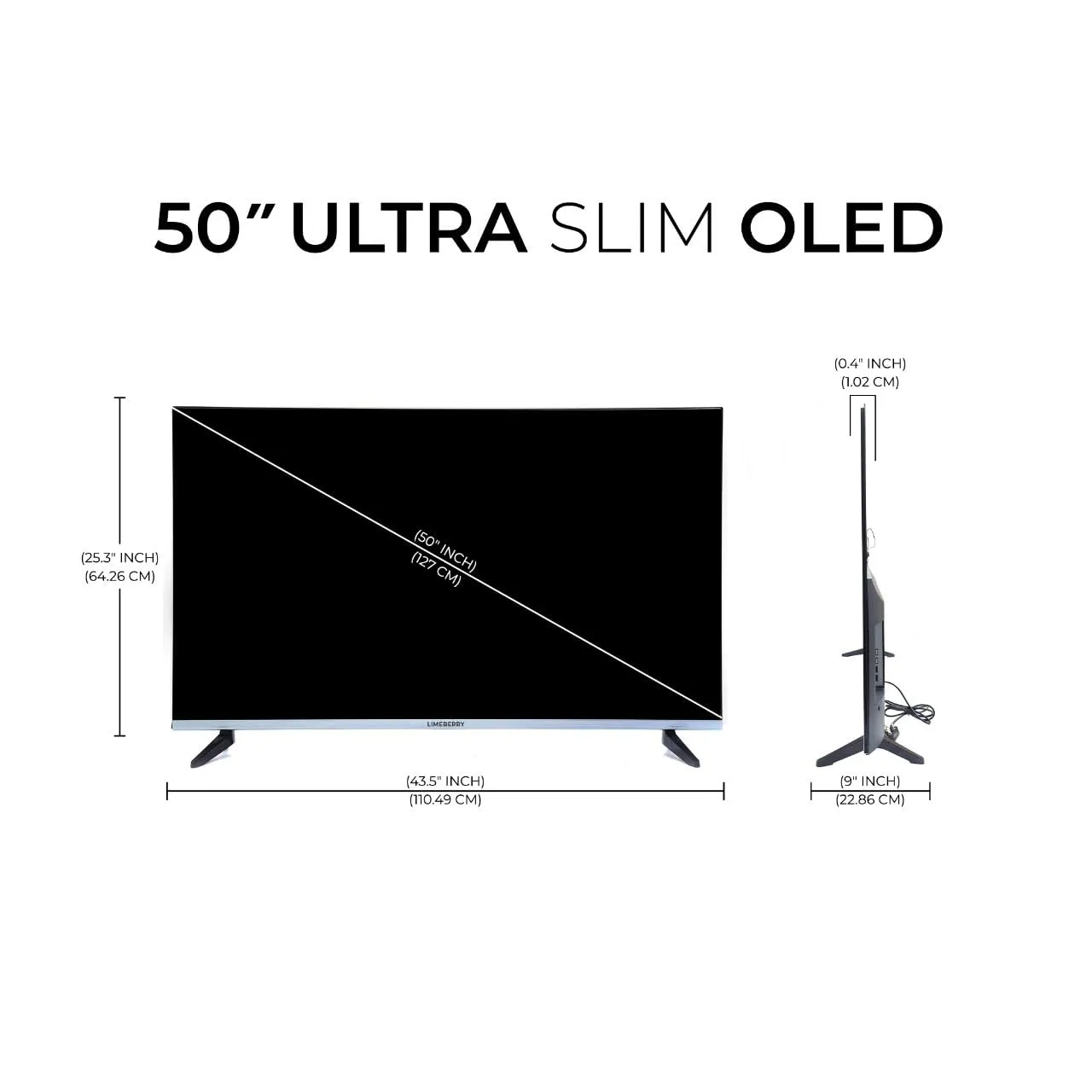 LIMEBERRY 127 cm (50 inches) 4K Ultra HD WebOs Smart QLED Unbreakable Display TV with Air Mouse and Google Voice Search Function (EQLED50)