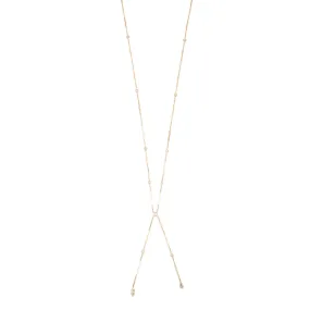 MARQUISE   TEARDROP DIAMOND DRIP SMOOTH BAR BELLY CHAIN