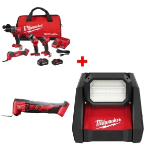 Milwaukee 3698-24MT M18 4-Tool Combo Kit w/ FREE 2626-20 M18 Multi-Tool & Light