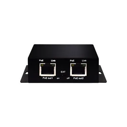 PoE Extender / Repeater, 2 Ports, Gigabit