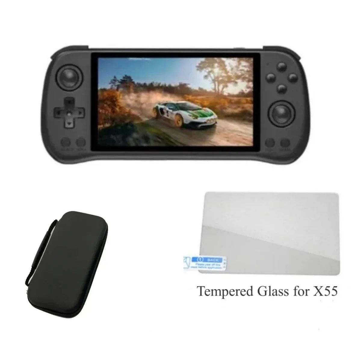 Powkiddy X55 5.5 inch IPS Screen Handheld Game Console Open Source RK3566 Retro Video Games Console Player Box Children's Gifts