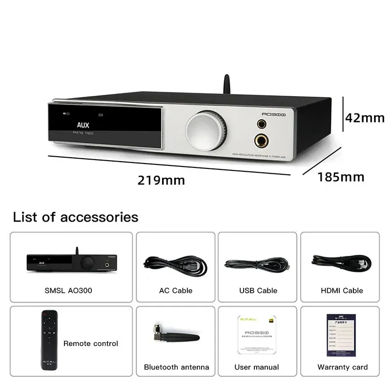 SMSL AO300 MA5332MS CS43131 DAC & Power AMP & Headphone Amplifier