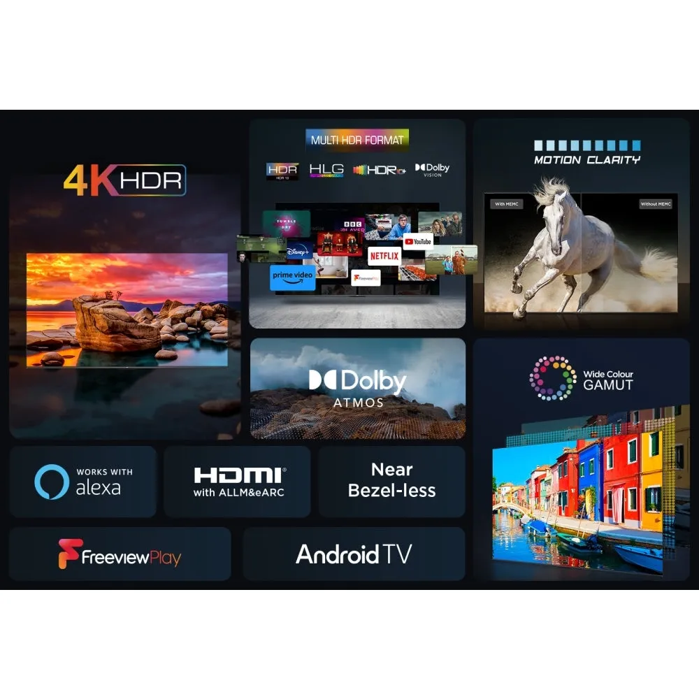 TCL 50P755K 50 Inch P755K 4K UHD HDR LED Smart Android TV 2024