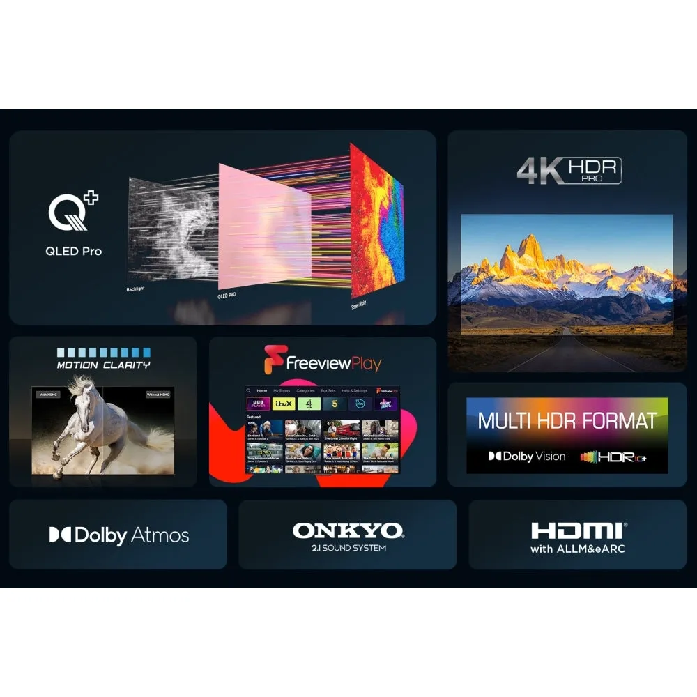 TCL 55C655K 55 Inch C655K 4K QLED UHD HDR Smart Android TV 2024