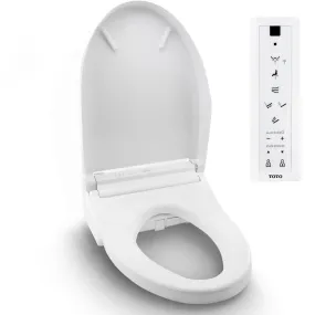 TOTO SW3084T40#01 C5 WASHLET  Ready Electronic Bidet Toilet Seat with PREMIST and EWATER  Wand Cleaning, Elongated, Cotton White