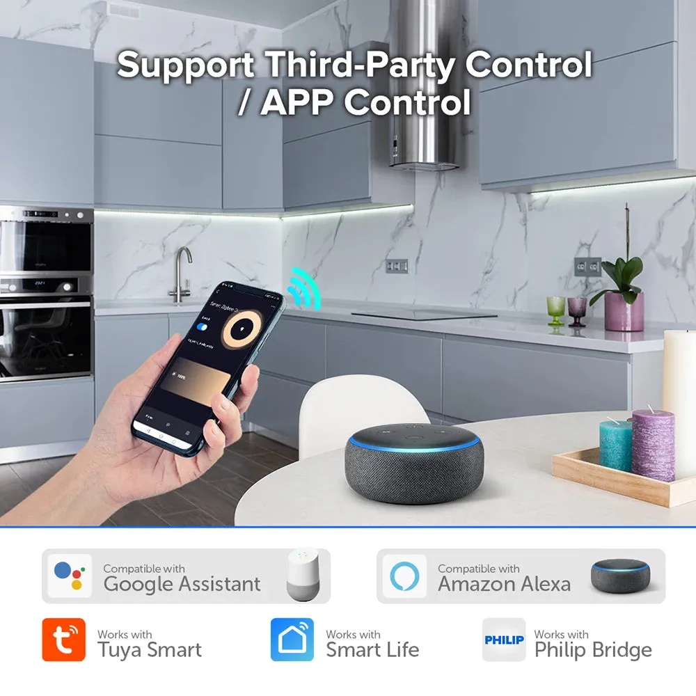 Triac Dimmer LED Controller AC110V 240V Tuya Smart Life WiFi Zigbee3.0 RF Push Switch Control 2.4G Remote Alexa Google 154-308W