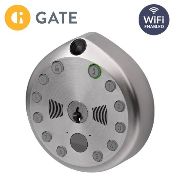 Wi-Fi All-In-One Camera Deadbolt - w/ Multiple Functions - SC1 - Satin Nickel (GATE)