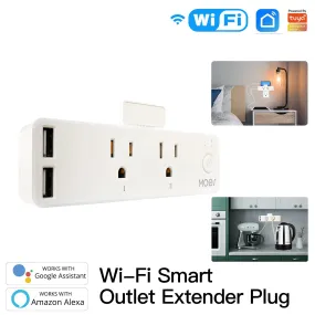 Wifi Smart US Outlet Extender Multi Plug Socket Outlet Shelf With Relay Status, Light Mode Adjustable