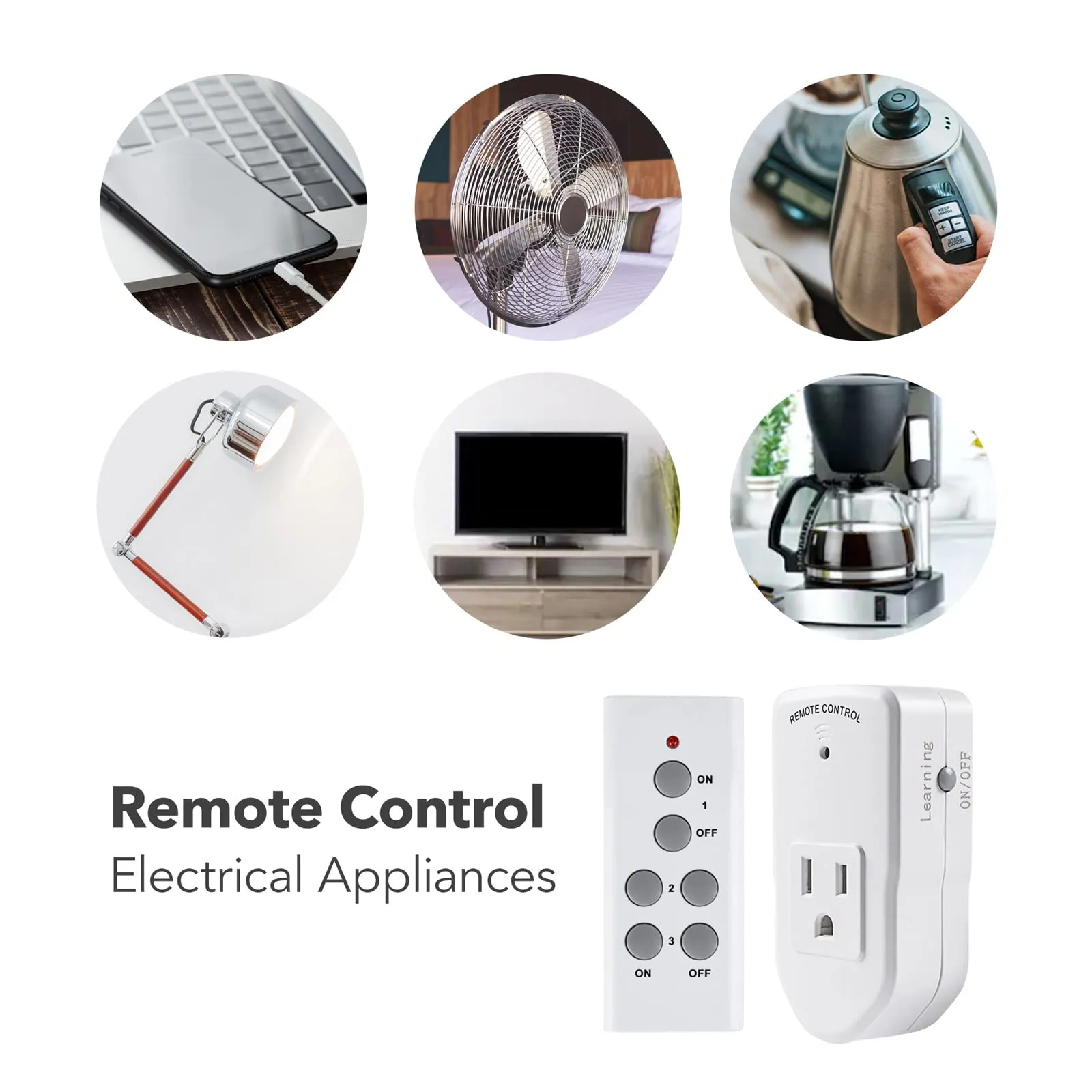 Wireless Remote Control Electrical Outlet Switch Household Appliances (1 Pack) BN-LINK