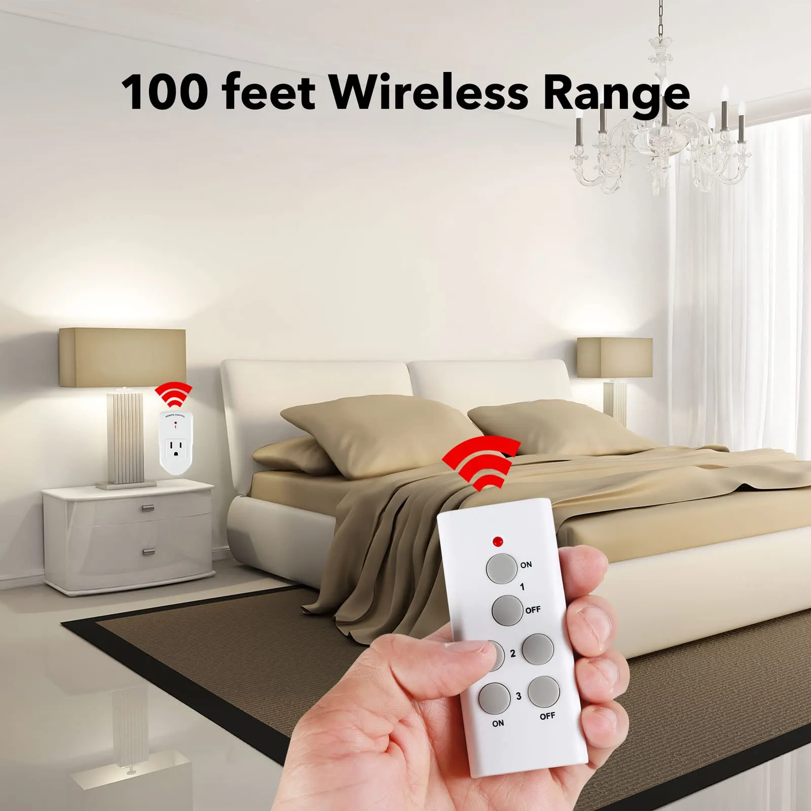 Wireless Remote Control Electrical Outlet Switch Household Appliances (1 Pack) BN-LINK