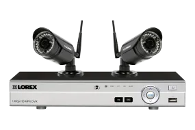 Wireless Security Camera System with 2 Outdoor 720p Wireless Cameras