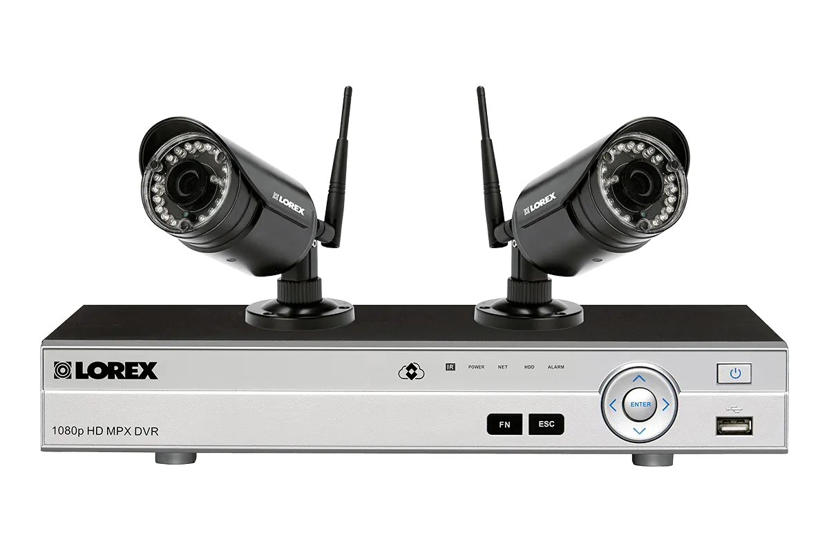 Wireless Security Camera System with 2 Outdoor 720p Wireless Cameras